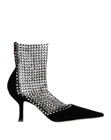 René Caovilla Rene' Caovilla Woman Ankle Boots Black Size 7 Textile Fibers In Black