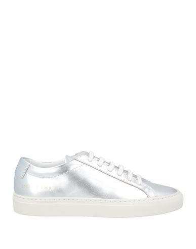 Common Projects Achilles Shiny Leather Sneakers In Silver