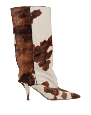 Paris Texas Woman Boot Cream Size 10 Calfskin In White