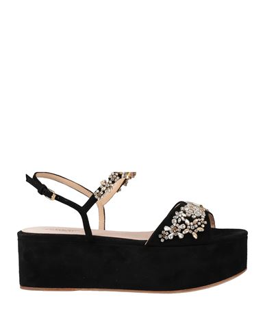 Giambattista Valli Woman Sandals Black Size 8 Leather In Black