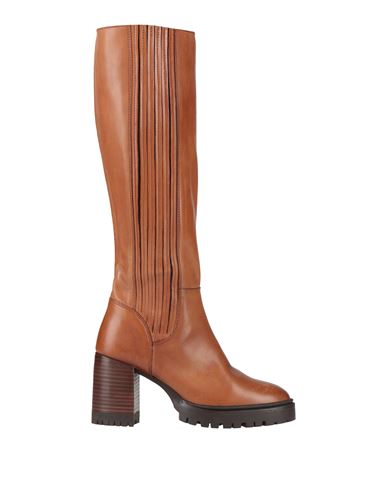 Emanuélle Vee Woman Boot Tan Size 7 Leather In Brown
