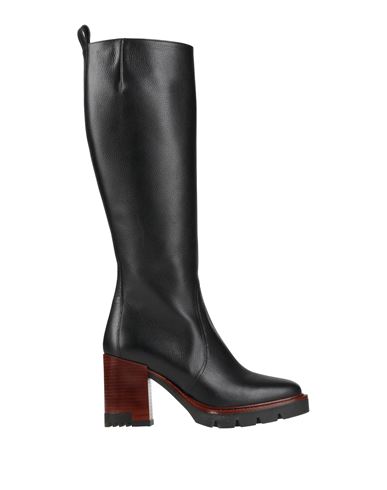 Lorenzo Mari Woman Boot Black Size 10 Leather In Black