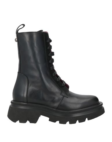 Lorenzo Mari Woman Ankle Boots Black Size 5 Calfskin In Black