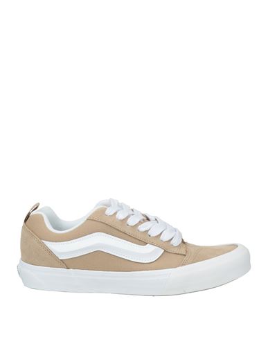 Vans Man Sneakers Beige Size 8.5 Leather, Textile Fibers In Nude
