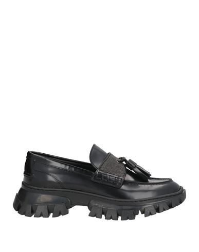 Brunello Cucinelli Woman Loafers Black Size 7 Leather In Black