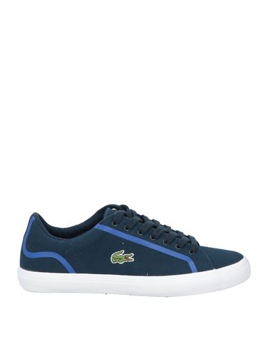 Lacoste Man Sneakers Midnight Blue Size 7 Textile Fibers In Blue