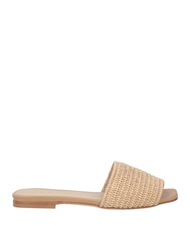 Theory Woman Sandals Beige Size 6 Natural Raffia In Nude