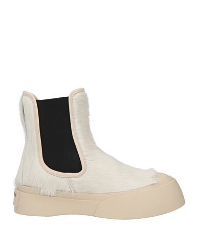 Marni Woman Ankle Boots White Size 8 Leather In Gold