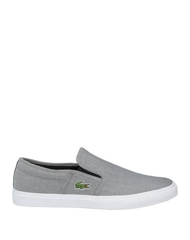 Lacoste Man Sneakers Grey Size 8 Textile Fibers In Multi