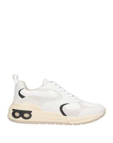 Ferragamo Woman Sneakers White Size 7 Calfskin, Lambskin In White
