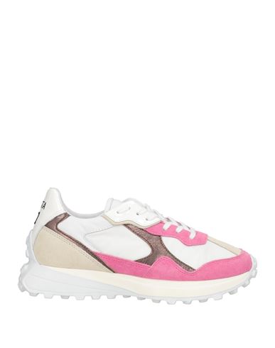 Date D. A.t. E. Woman Sneakers White Size 5.5 Leather, Textile Fibers In Multi