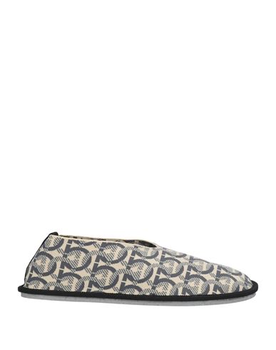Ferragamo Woman Loafers Cream Size 8 Textile Fibers In Multi