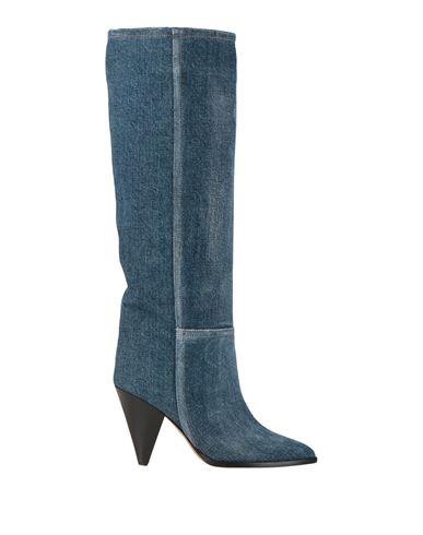 Isabel Marant Woman Boot Blue Size 6.5 Cotton In Blue