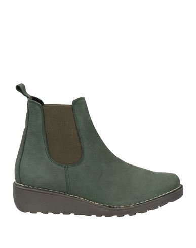 Chacal Woman Ankle Boots Green Size 7 Leather In Green