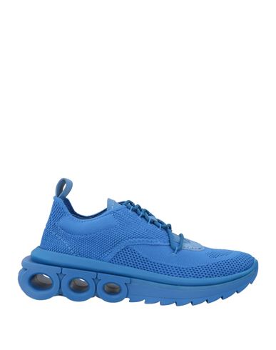 Ferragamo Woman Sneakers Bright Blue Size 7.5 Recycled Polyester In Blue