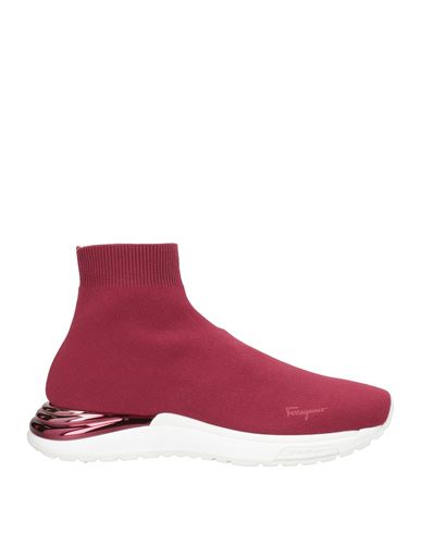 Ferragamo Woman Sneakers Plum Size 9.5 Textile Fibers In Purple