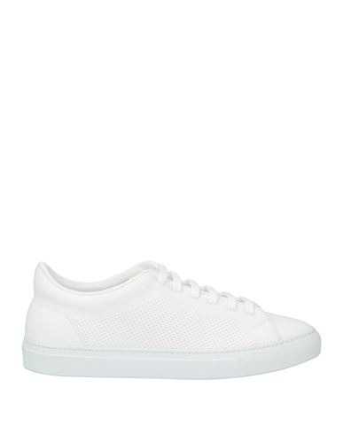 Moorer Man Sneakers White Size 9 Leather, Textile Fibers In White