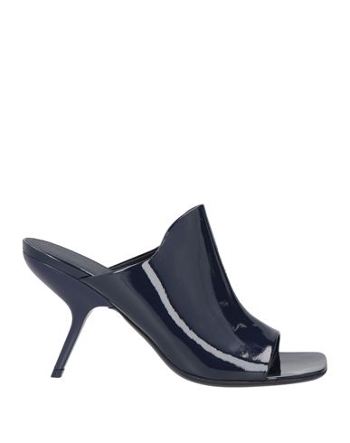 Ferragamo Woman Sandals Midnight Blue Size 8 Leather In Blue