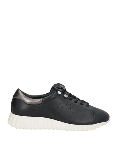 Ferragamo Gancini Perforated Sneakers In Black