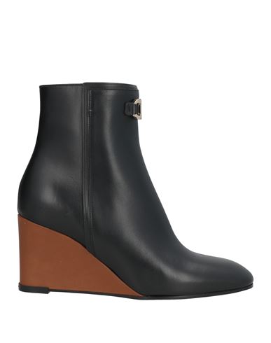 Ferragamo Woman Ankle Boots Black Size 8 Calfskin In Black