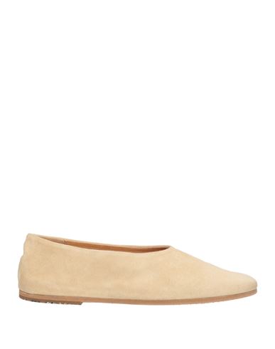 Marsèll Woman Ballet Flats Beige Size 6.5 Leather In Gold
