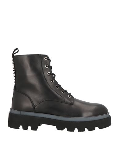 Dsquared2 Man Ankle Boots Black Size 9 Calfskin
