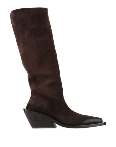 Marsèll Woman Boot Chocolate Brown Size 8.5 Leather In Brown