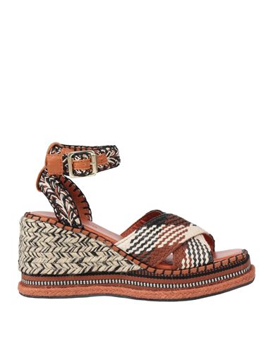 Farm Rio Woman Espadrilles Brown Size 11 Textile Fibers In Brown
