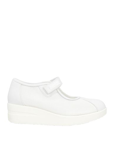Agile By Rucoline Woman Pumps White Size 8 Leather, Textile Fibers In White