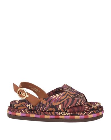 Farm Rio Woman Sandals Chocolate Brown Size 11 Synthetisches Material In Brown