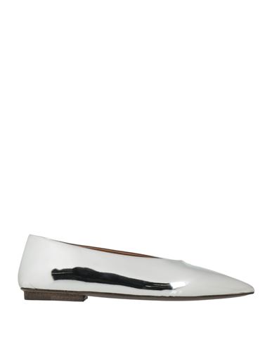 Marsèll Woman Ballet Flats Silver Size 7 Leather In Silver