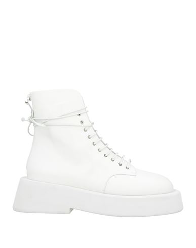 Marsèll Gomme Woman Ankle Boots White Size 8 Calfskin In White