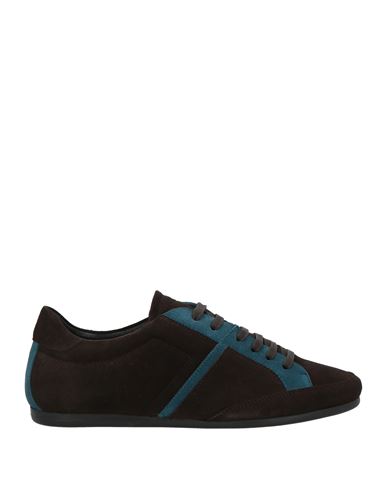 Calvin Klein Collection Man Sneakers Dark Brown Size 8 Leather In Brown
