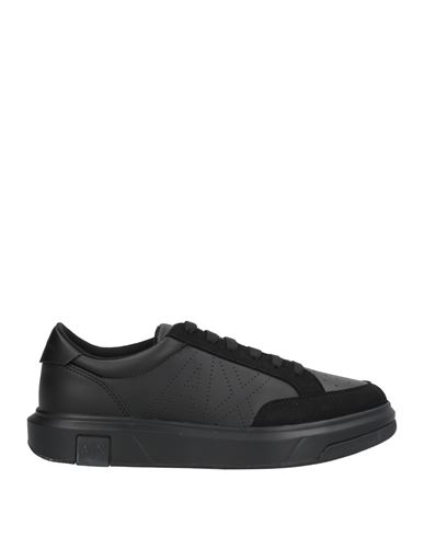 Armani Exchange Man Sneakers Black Size 9 Polyester, Polyurethane In Black