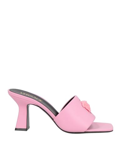 Versace Woman Sandals Pink Size 8 Calfskin In Multi