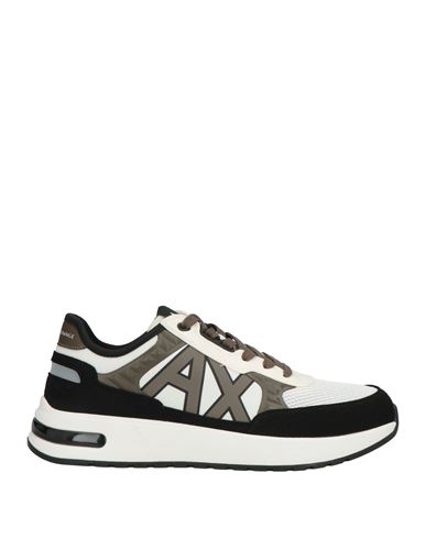 Armani Exchange Man Sneakers Off White Size 9 Polyester, Polyurethane In White
