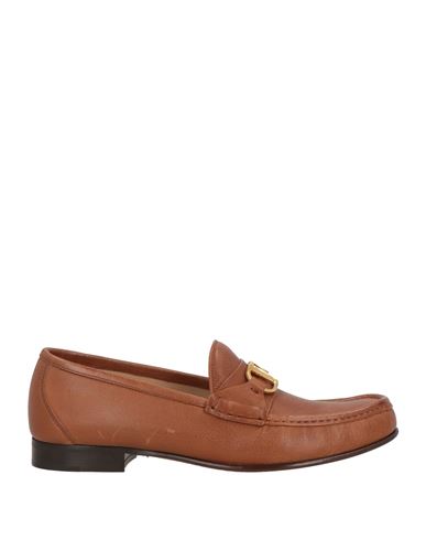 Valentino Garavani Woman Loafers Tan Size 7.5 Leather In Brown