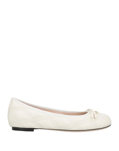 Valentino Garavani Woman Ballet Flats Cream Size 8 Leather In White