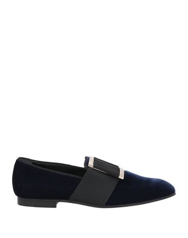 Roger Vivier Woman Loafers Midnight Blue Size 5.5 Textile Fibers