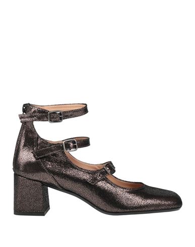 Fleury Woman Pumps Gunmetal Size 8 Leather In Multi