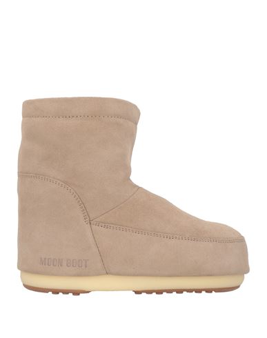 Moon Boot Woman Ankle Boots Sand Size 5.5-7 Leather In Neutral