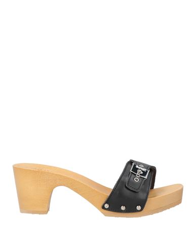 Scholl Iconic Woman Mules & Clogs Black Size 8 Leather In Black