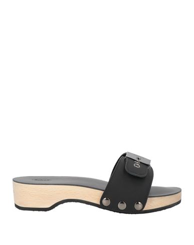 Scholl Iconic Woman Mules & Clogs Black Size 8 Leather In Black