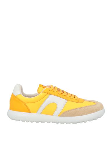 Camper Man Sneakers Marigold Size 9 Leather, Textile Fibers In Yellow