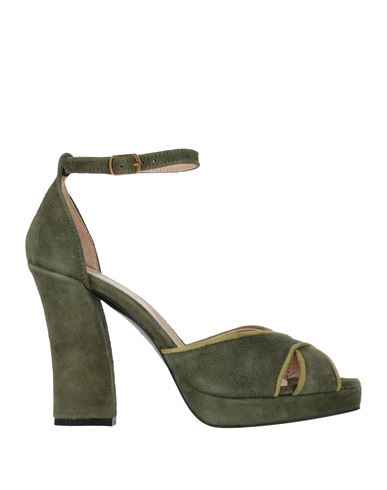 Maliparmi Malìparmi Woman Sandals Military Green Size 9 Leather In Green