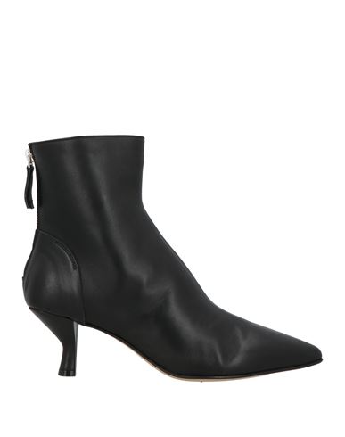 Pomme D'or Woman Ankle Boots Black Size 8 Leather In Black