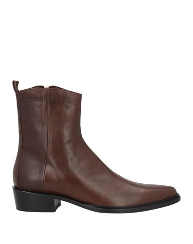 Pomme D'or Woman Ankle Boots Brown Size 8 Leather In Brown