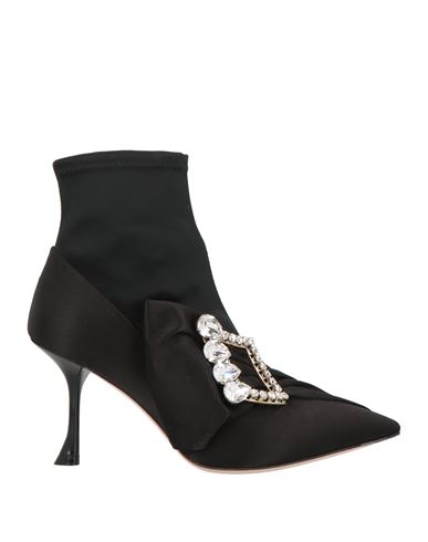 Roger Vivier Woman Ankle Boots Black Size 5.5 Textile Fibers In Black