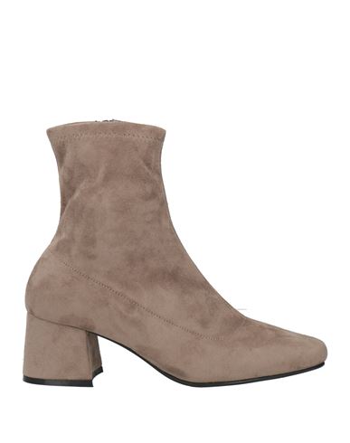 Tosca Blu Studio Woman Ankle Boots Taupe Size 7 Leather In Gray