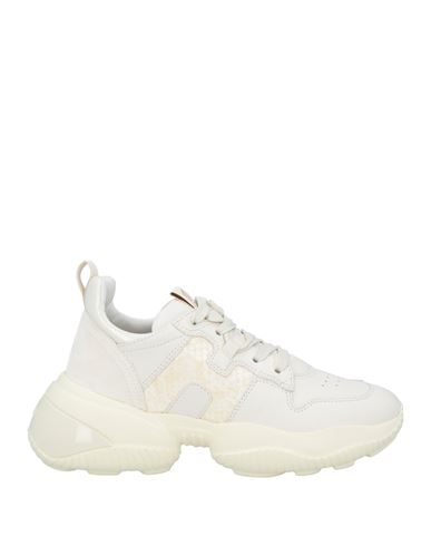 Hogan Woman Sneakers Light Grey Size 5 Leather In Gray